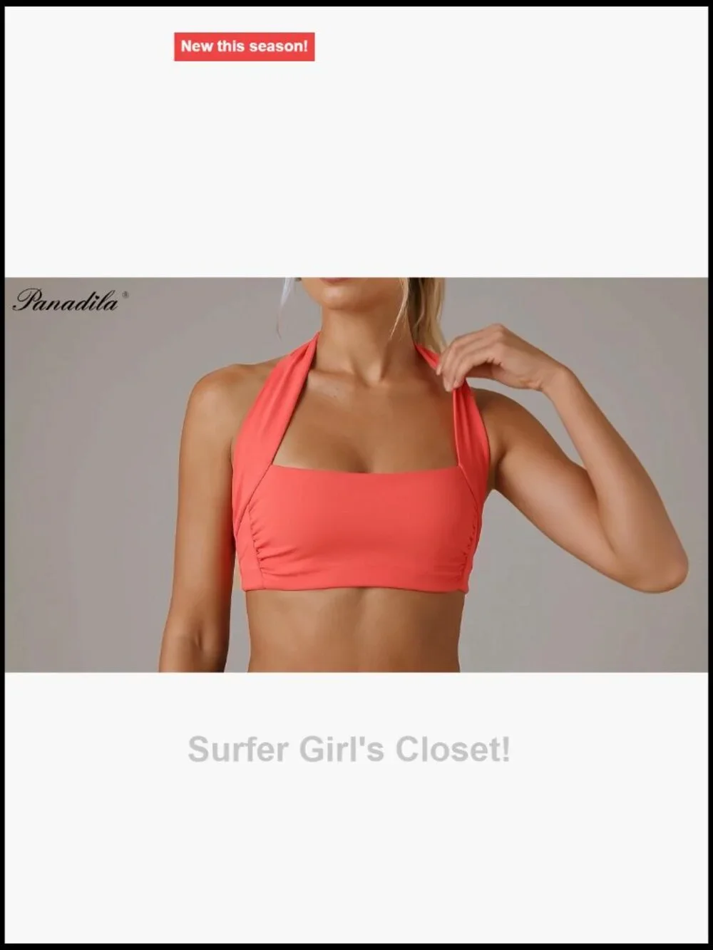 Halter Sports Bra Cropped Workout Top Medium Impact Pilates Bra Racerback Tank